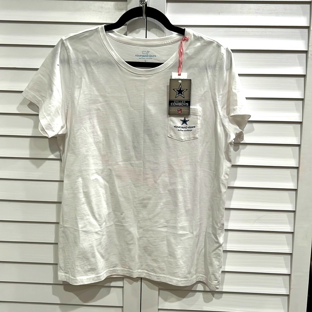 White Dallas Cowboys Vineyard Vines T-shirt